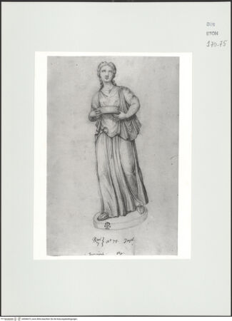 Vorderseite von Courtauld Institute, Conway Library [https://www.deutsche-digitale-bibliothek.de/content/lizenzen/rv-ez/] Die Vestalin Tuccia (Statue, Albertinum, Dresden) - , bh566673_recto. Foto.