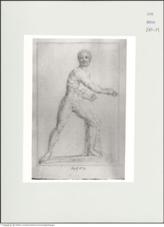 Vorderseite von Courtauld Institute, Conway Library [https://www.deutsche-digitale-bibliothek.de/content/lizenzen/rv-ez/] Gladiator (Statue, Albertinum, Dresden) - , bh566677_recto. Foto.