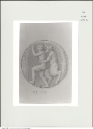 Vorderseite von Courtauld Institute, Conway Library [https://www.deutsche-digitale-bibliothek.de/content/lizenzen/rv-ez/] Pan und Syrinx (Relief, Palazzo Della Valle, Rom) - , bh566690_recto. Foto.