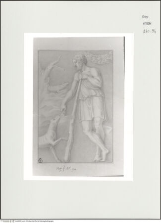 Vorderseite von Courtauld Institute, Conway Library [https://www.deutsche-digitale-bibliothek.de/content/lizenzen/rv-ez/] Hirte mit Hund (Sarkophagrelief, Palazzo Della Valle, Rom) - , bh566692_recto. Foto.
