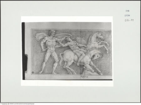 Vorderseite von Courtauld Institute, Conway Library [https://www.deutsche-digitale-bibliothek.de/content/lizenzen/rv-ez/] Amazonomachie (Relief, Palazzo Della Valle, Rom) - , bh566697_recto. Foto.