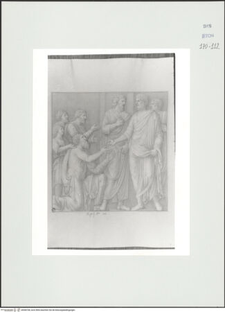 Vorderseite von Courtauld Institute, Conway Library [https://www.deutsche-digitale-bibliothek.de/content/lizenzen/rv-ez/] Marc Aurel mit Bittstellern (Relief, Museo Torlonia, Rom) - , bh566708_recto. Foto.
