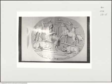 Vorderseite von Courtauld Institute, Conway Library [https://www.deutsche-digitale-bibliothek.de/content/lizenzen/rv-ez/] Orpheus (Relief, Musée du Louvre, Paris) - , bh566762_recto. Foto.