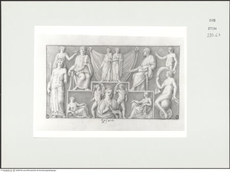 Vorderseite von Courtauld Institute, Conway Library [https://www.deutsche-digitale-bibliothek.de/content/lizenzen/rv-ez/] Grabrelief (?) (Palazzo Mattei, Roma) - , bh566784_recto. Foto.