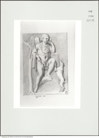 Vorderseite von Courtauld Institute, Conway Library [https://www.deutsche-digitale-bibliothek.de/content/lizenzen/rv-ez/] Putto mit Hund (Relief, Palazzo Mattei, Roma) - , bh566800_recto. Foto.