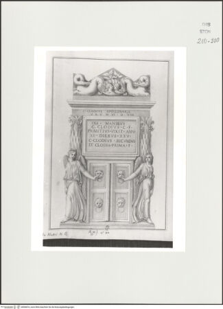 Vorderseite von Courtauld Institute, Conway Library [https://www.deutsche-digitale-bibliothek.de/content/lizenzen/rv-ez/] Grabmal mit Reliefschmuck und Inschriftentafel (Musei Vaticani, Roma) - , bh566816_recto. Foto.