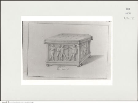 Vorderseite von Courtauld Institute, Conway Library [https://www.deutsche-digitale-bibliothek.de/content/lizenzen/rv-ez/] Pulvinar (?) mit Reliefschmuck (Palazzo Mattei, Roma) - , bh566846_recto. Foto.