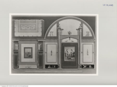 Vorderseite von Staatliche Museen zu Berlin - Preußischer Kulturbesitz [http://creativecommons.org/publicdomain/mark/1.0/] Serie antiker Wandgemälde der Villa Negroni in RomWanddekoration mit Apollo, Venus und Cupido - , bh566862. Foto.