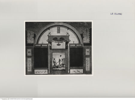 Vorderseite von DAI [http://creativecommons.org/publicdomain/mark/1.0/] Serie antiker Wandgemälde der Villa Negroni in RomWanddekoration mit Adonis und einem Knappen (Raum B) - , bh566870. Foto.