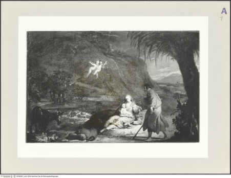 Vorderseite von Archivio dell'Arte [https://www.deutsche-digitale-bibliothek.de/content/lizenzen/rv-fz/] Landschaft mit der Ruhe auf der Flucht nach Ägypten - , bh566891_recto. Foto: Pedicini, Luciano.