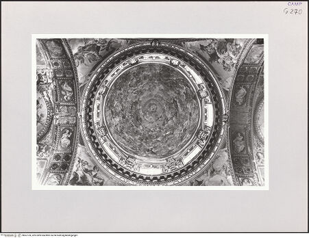 Vorderseite von Bibliotheca Hertziana [https://www.deutsche-digitale-bibliothek.de/content/lizenzen/rv-fz/] Paradies - Gesamtansicht mit den Pendentifs von Giovanni Lanfranco, bh567700_recto. Foto: Schmidt, Hans Werner.