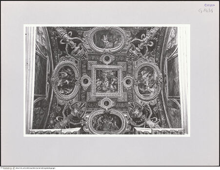 Vorderseite von Bibliotheca Hertziana [https://www.deutsche-digitale-bibliothek.de/content/lizenzen/rv-fz/] Dekoration mit Szenen aus der Kindheit Christi - Gesamtansicht, bh567703_recto. Foto: Schmidt, Hans Werner.