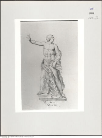 Vorderseite von Courtauld Institute, Conway Library [https://www.deutsche-digitale-bibliothek.de/content/lizenzen/rv-ez/] Sohn der Niobe (Statue, Uffizien, Florenz) - , bh567724_recto. Foto.