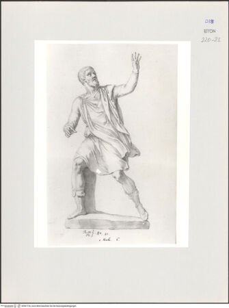 Vorderseite von Courtauld Institute, Conway Library [https://www.deutsche-digitale-bibliothek.de/content/lizenzen/rv-ez/] Amphion (?) (Statue, Villa Medici, Roma) - , bh567730_recto. Foto.