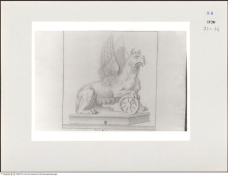 Vorderseite von Courtauld Institute, Conway Library [https://www.deutsche-digitale-bibliothek.de/content/lizenzen/rv-ez/] Weiblicher Greif (Statue, Villa Medici, Roma) - , bh567735_recto. Foto.