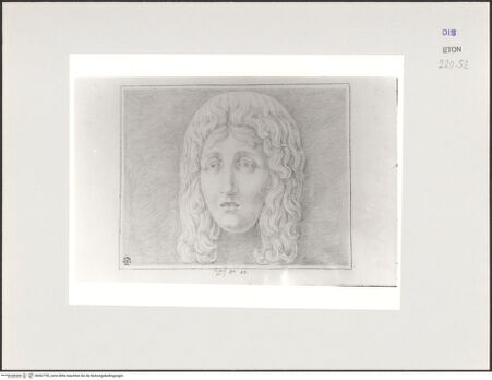 Vorderseite von Courtauld Institute, Conway Library [https://www.deutsche-digitale-bibliothek.de/content/lizenzen/rv-ez/] Maskaron (Villa Medici, Roma) - , bh567755_recto. Foto.