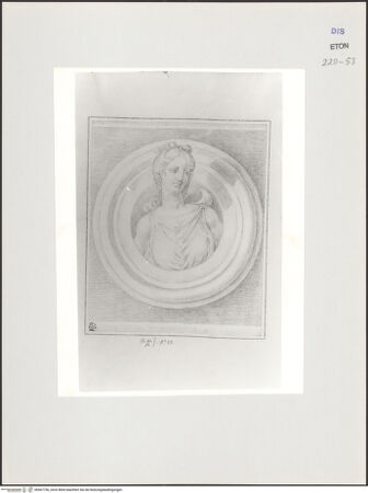 Vorderseite von Courtauld Institute, Conway Library [https://www.deutsche-digitale-bibliothek.de/content/lizenzen/rv-ez/] Büste der Luna (Relieftondo, Villa Medici, Roma) - , bh567756_recto. Foto.