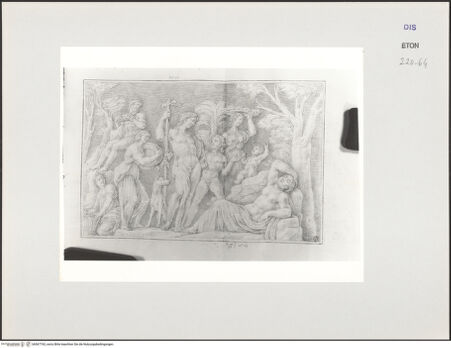Vorderseite von Courtauld Institute, Conway Library [https://www.deutsche-digitale-bibliothek.de/content/lizenzen/rv-ez/] Bacchus findet Ariadne auf Naxos (Relief, Villa Medici, Roma) - , bh567763_recto. Foto.