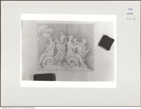 Vorderseite von Courtauld Institute, Conway Library [https://www.deutsche-digitale-bibliothek.de/content/lizenzen/rv-ez/] Tritonen und Nereiden (Relief, Villa Medici, Roma) - , bh567765_recto. Foto.