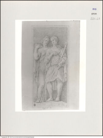 Vorderseite von Courtauld Institute, Conway Library [https://www.deutsche-digitale-bibliothek.de/content/lizenzen/rv-ez/] Junges Paar (Relief, Villa Medici, Roma) - , bh567766_recto. Foto.