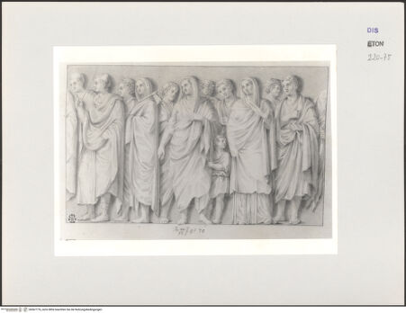 Vorderseite von Courtauld Institute, Conway Library [https://www.deutsche-digitale-bibliothek.de/content/lizenzen/rv-ez/] Prozessionszug (Relief des Ara Pacis, Villa Medici, Roma) - , bh567776_recto. Foto.