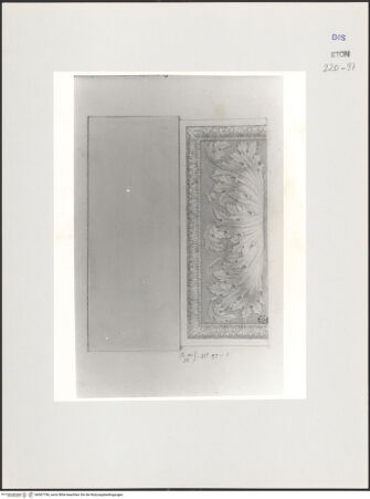 Vorderseite von Courtauld Institute, Conway Library [https://www.deutsche-digitale-bibliothek.de/content/lizenzen/rv-ez/] Zeichnungen nach einem Akanthusfries (Uffizien, Florenz)Unterer Teil - , bh567796_recto. Foto.