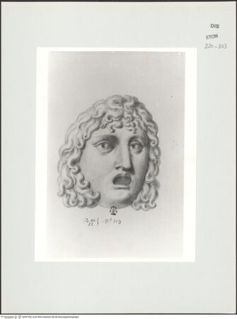 Vorderseite von Courtauld Institute, Conway Library [https://www.deutsche-digitale-bibliothek.de/content/lizenzen/rv-ez/] Maskaron (Villa Ludovisi, Rom) - , bh567920_recto. Foto.