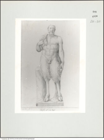 Vorderseite von Courtauld Institute, Conway Library [https://www.deutsche-digitale-bibliothek.de/content/lizenzen/rv-ez/] Pan (Statue, Villa Ludovisi, Rom) - , bh567926_recto. Foto.