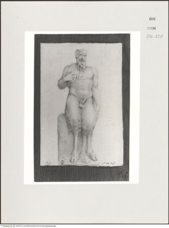 Vorderseite von Courtauld Institute, Conway Library [https://www.deutsche-digitale-bibliothek.de/content/lizenzen/rv-ez/] Pan (Statue, Villa Ludovisi, Rom) - , bh567927_recto. Foto.