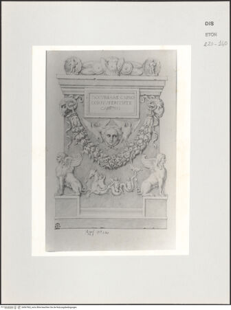 Vorderseite von Courtauld Institute, Conway Library [https://www.deutsche-digitale-bibliothek.de/content/lizenzen/rv-ez/] Zeichnungen nach einem antiken Grabmal mit ornamentalem Schmuck (Villa Ludovisi, Rom)Frontansicht - , bh567962_recto. Foto.