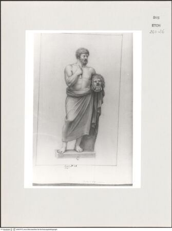 Vorderseite von Courtauld Institute, Conway Library [https://www.deutsche-digitale-bibliothek.de/content/lizenzen/rv-ez/] Der Dichter Terentius (Statue, Palazzo Giustiniani, Rom) - , bh567972_recto. Foto.