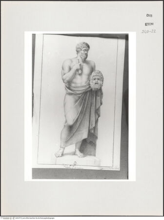 Vorderseite von Courtauld Institute, Conway Library [https://www.deutsche-digitale-bibliothek.de/content/lizenzen/rv-ez/] Der Dichter Terentius (Statue, Palazzo Giustiniani, Rom) - , bh567973_recto. Foto.