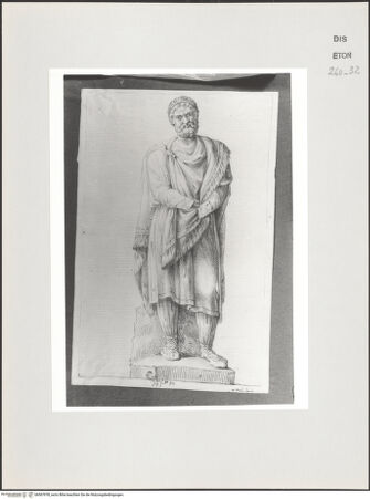 Vorderseite von Courtauld Institute, Conway Library [https://www.deutsche-digitale-bibliothek.de/content/lizenzen/rv-ez/] Gefangener Barbarenfürst (Statue, Palazzo dei Conservatori, Rom) - , bh567978_recto. Foto.