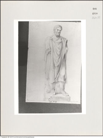 Vorderseite von Courtauld Institute, Conway Library [https://www.deutsche-digitale-bibliothek.de/content/lizenzen/rv-ez/] Gefangener Barbarenfürst (Statue, Palazzo dei Conservatori, Rom) - , bh567979_recto. Foto.
