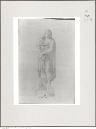 Vorderseite von Courtauld Institute, Conway Library [https://www.deutsche-digitale-bibliothek.de/content/lizenzen/rv-ez/] Jugendlicher Gefangener (Statue, Palazzo Strozzi, Rom) - , bh567984_recto. Foto.