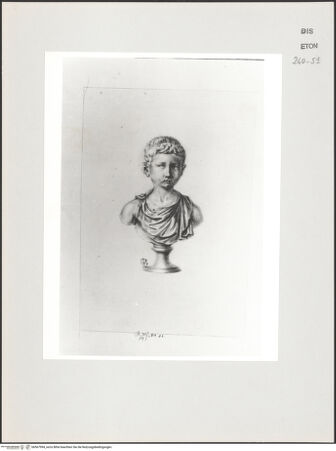 Vorderseite von Courtauld Institute, Conway Library [https://www.deutsche-digitale-bibliothek.de/content/lizenzen/rv-ez/] Büste eines Jungen (Windsor Castle) - , bh567994_recto. Foto.