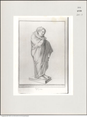 Vorderseite von Courtauld Institute, Conway Library [https://www.deutsche-digitale-bibliothek.de/content/lizenzen/rv-ez/] Putto mit Umhang (Statue, Villa Montalto, Florenz) - , bh568010_recto. Foto.