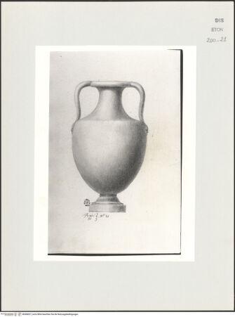 Vorderseite von Courtauld Institute, Conway Library [http://creativecommons.org/publicdomain/mark/1.0/] Vase (Palazzo Gaddi, Florenz) - , bh568027_recto. Foto.