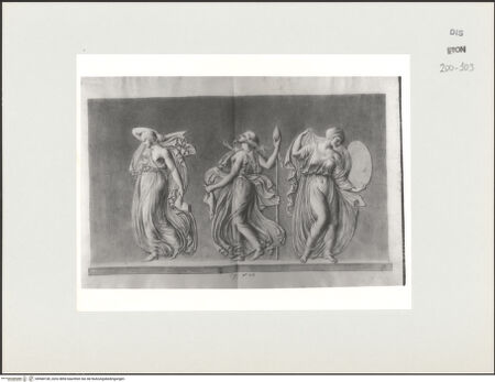 Vorderseite von Courtauld Institute, Conway Library [https://www.deutsche-digitale-bibliothek.de/content/lizenzen/rv-ez/] Tanzende Mänaden (Relief, Palazzo Riccardi, Florenz) - , bh568108_recto. Foto.