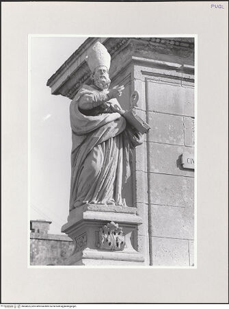 Vorderseite von Sigismondi, Roberto [https://www.deutsche-digitale-bibliothek.de/content/lizenzen/rv-fz/] Mariensäule (Colonna Madonna delle Grazie) - Detail: Heiliger, bh568525_recto. Foto: Sigismondi, Roberto.