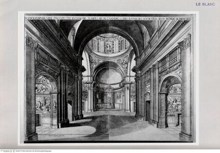 Vorderseite von Stiftung Bibliothek Werner Oechslin [http://creativecommons.org/publicdomain/mark/1.0/] Scenographia sive prospectus interioris templi ab Alexandro Card. Farnesio Societati Iesu Romae aedificati - , bh568775. Foto.