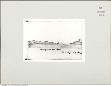 Vorderseite von Bibliotheca Hertziana [https://www.deutsche-digitale-bibliothek.de/content/lizenzen/rv-ez/] Skizzenbuch LatiumPorto d'Anzio - , bh569072_recto. Foto.