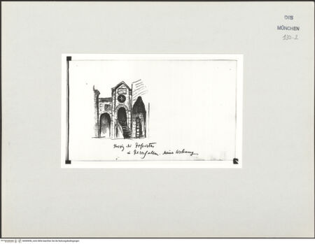 Vorderseite von Bibliotheca Hertziana [https://www.deutsche-digitale-bibliothek.de/content/lizenzen/rv-ez/] Skizzenbuch Vorderasien, Ägypten, PalästinaJerusalem, "Meine Wohnung" - , bh569096_recto. Foto.