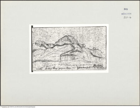 Vorderseite von Bibliotheca Hertziana [https://www.deutsche-digitale-bibliothek.de/content/lizenzen/rv-ez/] Skizzenbuch Vorderasien, Palästina, ZypernBlick auf den Berg Timolus von Sardes - , bh569102_recto. Foto.