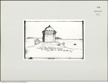 Vorderseite von Bibliotheca Hertziana [https://www.deutsche-digitale-bibliothek.de/content/lizenzen/rv-ez/] Korsika-SkizzenbuchCorsisches Familienbegräbniß am Meer bei Pietra Nera, bei Bastia - , bh569121_recto. Foto.