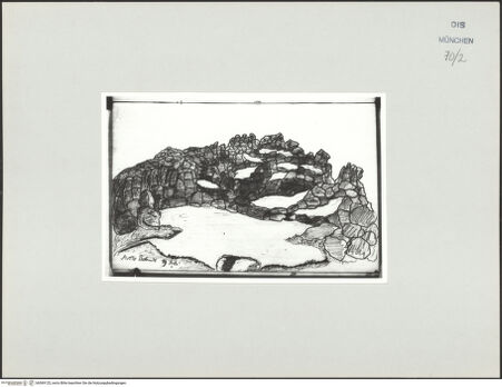 Vorderseite von Bibliotheca Hertziana [https://www.deutsche-digitale-bibliothek.de/content/lizenzen/rv-ez/] Korsika-SkizzenbuchMonte Rotondo - , bh569125_recto. Foto.