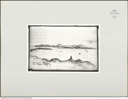 Vorderseite von Bibliotheca Hertziana [https://www.deutsche-digitale-bibliothek.de/content/lizenzen/rv-ez/] Korsika-SkizzenbuchMeerenge von Bonifacio - , bh569132_recto. Foto.