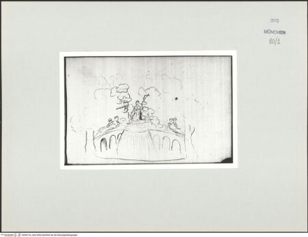 Vorderseite von Bibliotheca Hertziana [https://www.deutsche-digitale-bibliothek.de/content/lizenzen/rv-ez/] Skizzenbuch Latium, Kampanien, CapriVilla d'Este, Fontana dell'Ovato - , bh569142_recto. Foto.