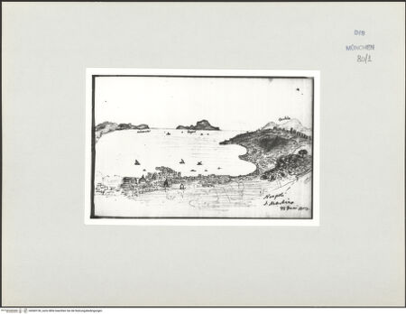 Vorderseite von Bibliotheca Hertziana [https://www.deutsche-digitale-bibliothek.de/content/lizenzen/rv-ez/] Skizzenbuch Latium, Kampanien, CapriNeapel von der Certosa San Martino aus gesehen - , bh569150_recto. Foto.