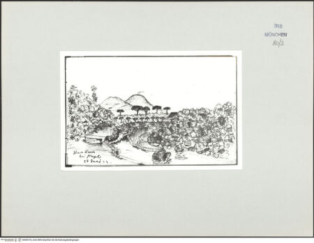 Vorderseite von Bibliotheca Hertziana [https://www.deutsche-digitale-bibliothek.de/content/lizenzen/rv-ez/] Skizzenbuch Latium, Kampanien, CapriStrada Nuova bei Neapel - , bh569152_recto. Foto.